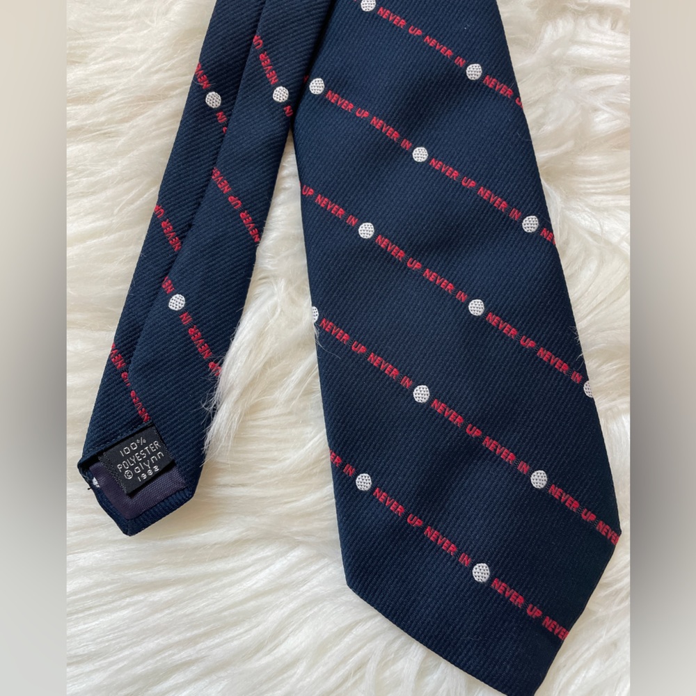 Vintage Golf Tie “Never Up Never In"